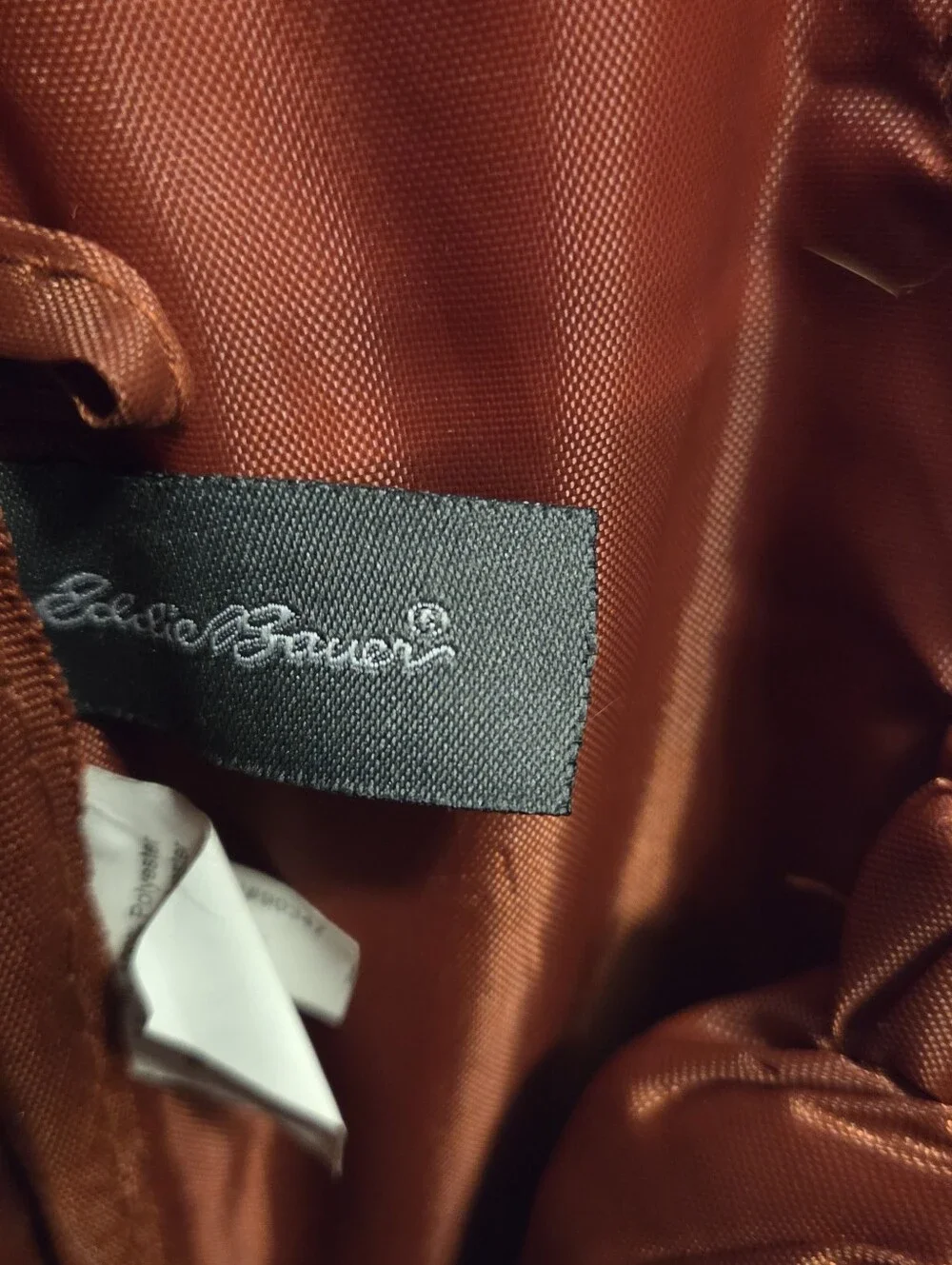 ​Eddie Bauer Diaper Bag Tote - Grey Canvas with Copper Lining - 14.5x12